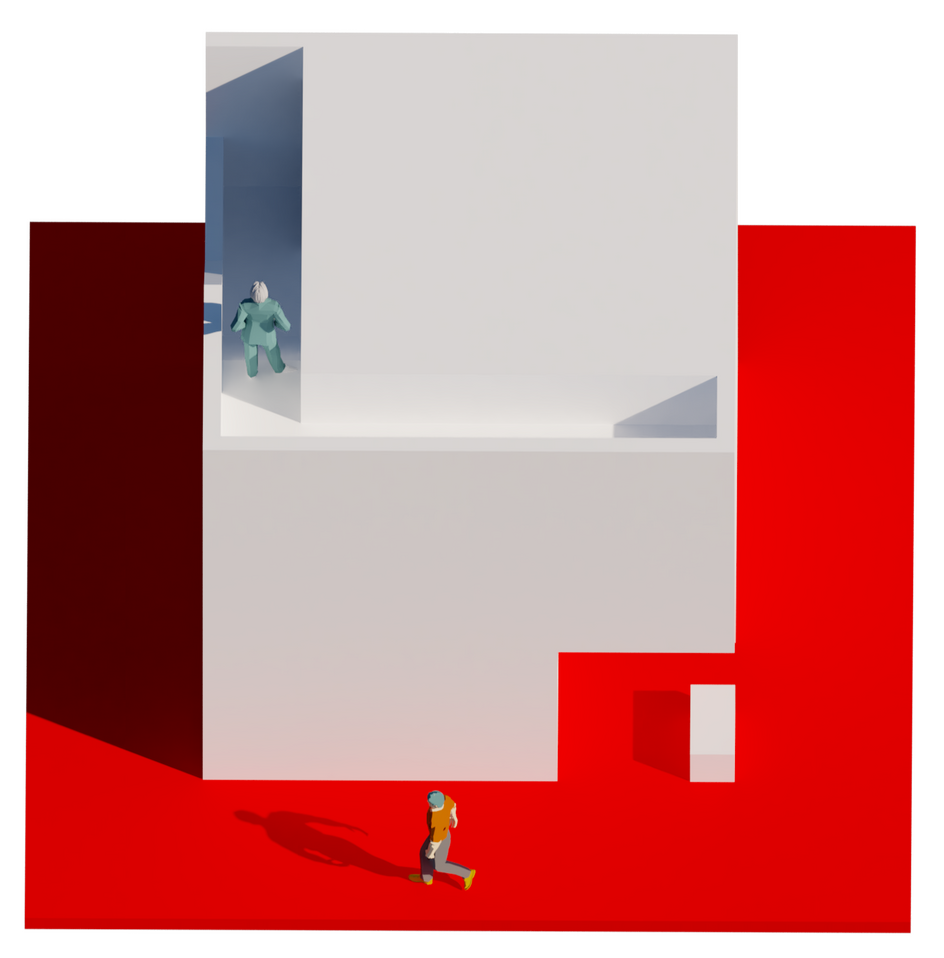 raumplan raumplan - hudební zkušebna, zadání v rámci cvičení základů architektonického navrhování, 1. ročník, zimní semestr, rok 2024