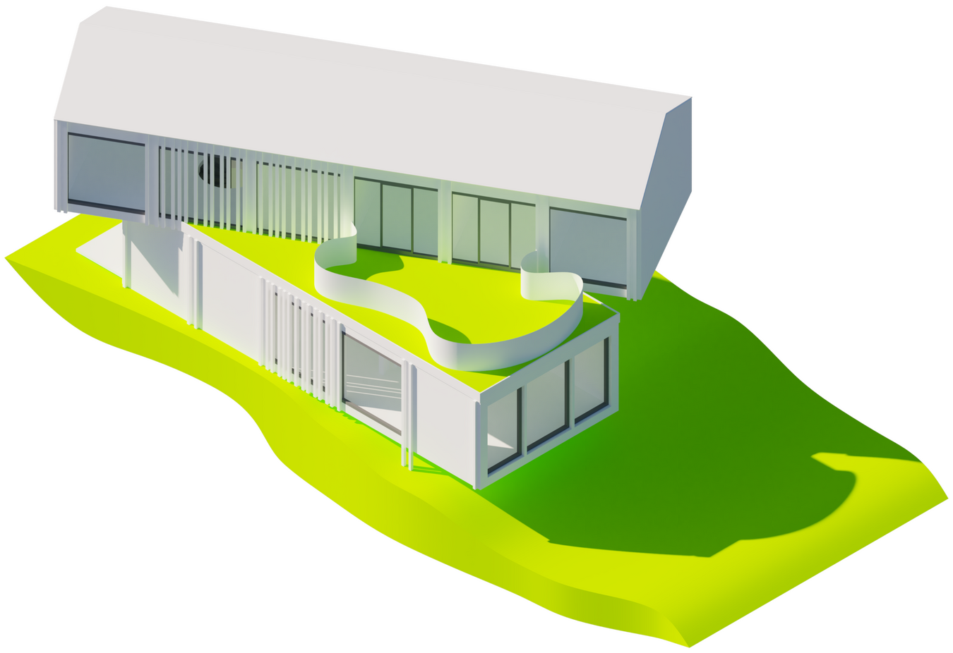 vila Husovice, projekt AT1 obytné stavby, 1. ročník, letní semestr, rok 2024-25