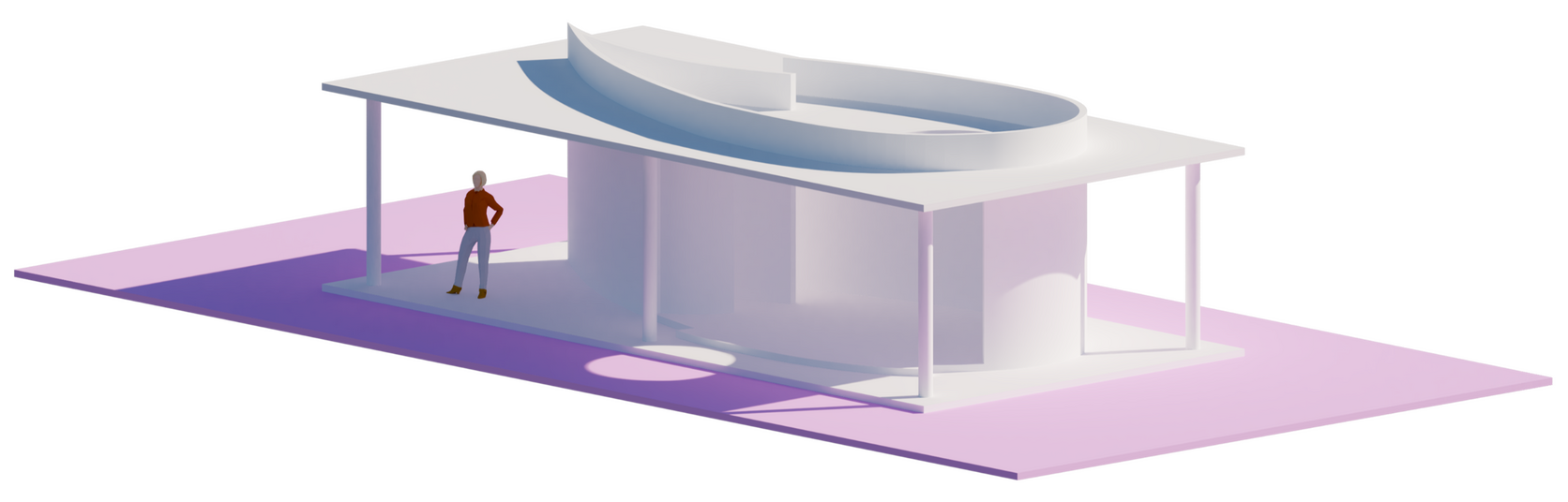 plan libre - pavilon letu, zadání v rámci cvičení základů architektonického navrhování, 1. ročník, zimní semestr, rok 2024